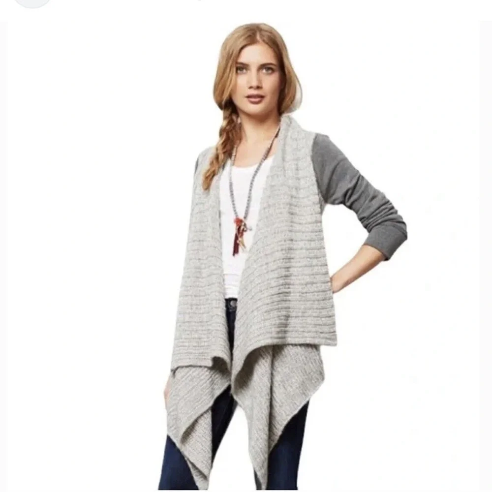 ANTRHO M Saturday Sunday open gray cardigan in EUC